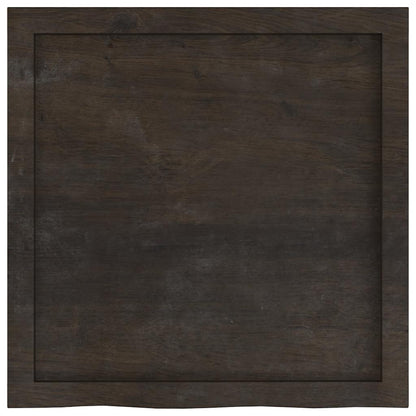 vidaXL Wandregal Dunkelbraun 60x60x(2-6) cm Massivholz Eiche Behandelt