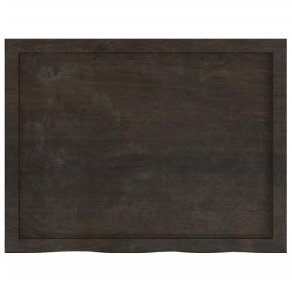 vidaXL Wandregal Dunkelbraun 80x60x(2-6) cm Massivholz Eiche Behandelt