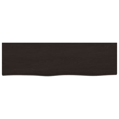 vidaXL Wandregal Dunkelbraun 100x30x(2-4)cm Massivholz Eiche Behandelt