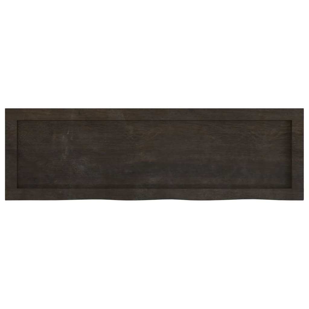 vidaXL Wandregal Dunkelbraun 100x30x(2-4)cm Massivholz Eiche Behandelt