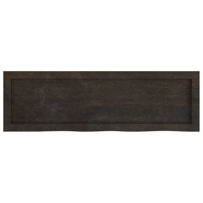 vidaXL Wandregal Dunkelbraun 100x30x(2-4)cm Massivholz Eiche Behandelt