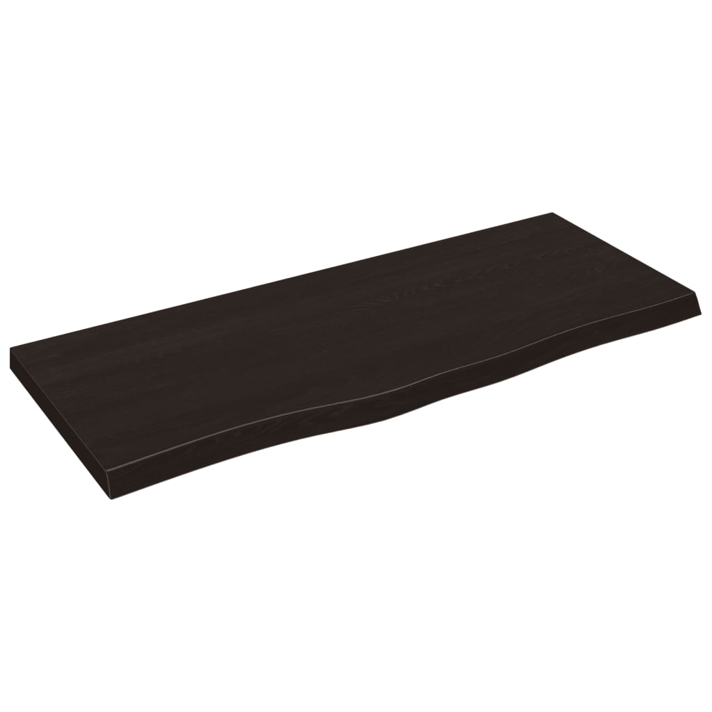 vidaXL Wandregal Dunkelbraun 100x40x(2-4)cm Massivholz Eiche Behandelt