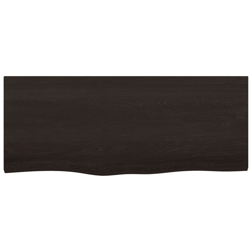 vidaXL Wandregal Dunkelbraun 100x40x(2-4)cm Massivholz Eiche Behandelt