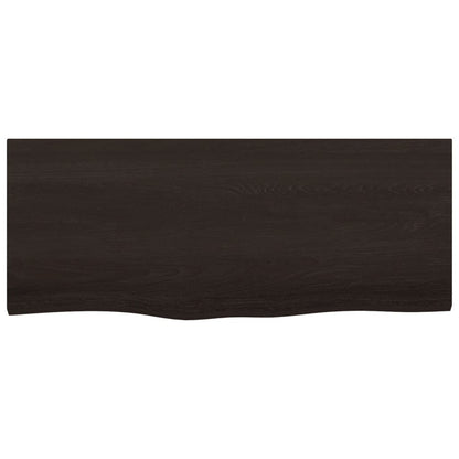 vidaXL Wandregal Dunkelbraun 100x40x(2-4)cm Massivholz Eiche Behandelt