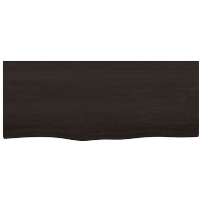 vidaXL Wandregal Dunkelbraun 100x40x(2-6)cm Massivholz Eiche Behandelt