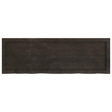 vidaXL Wandregal Dunkelbraun 120x40x(2-4)cm Massivholz Eiche Behandelt