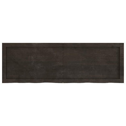 vidaXL Wandregal Dunkelbraun 120x40x(2-4)cm Massivholz Eiche Behandelt