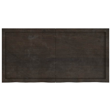 vidaXL Wandregal Dunkelbraun 120x60x(2-6)cm Massivholz Eiche Behandelt