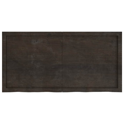 vidaXL Wandregal Dunkelbraun 120x60x(2-6)cm Massivholz Eiche Behandelt