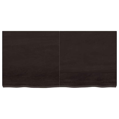vidaXL Wandregal Dunkelbraun 120x60x(2-6)cm Massivholz Eiche Behandelt
