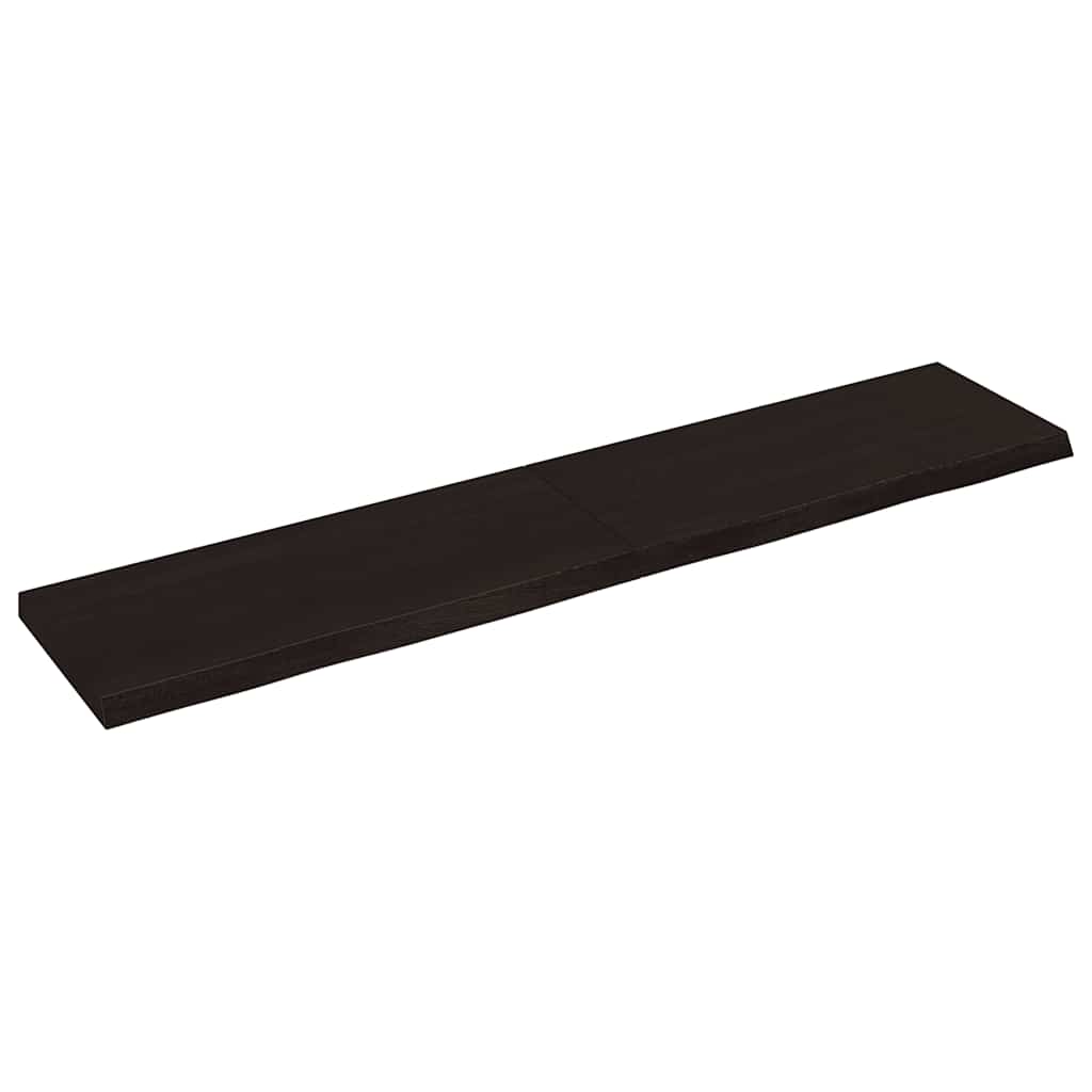 vidaXL Wandregal Dunkelbraun 140x30x(2-4)cm Massivholz Eiche Behandelt