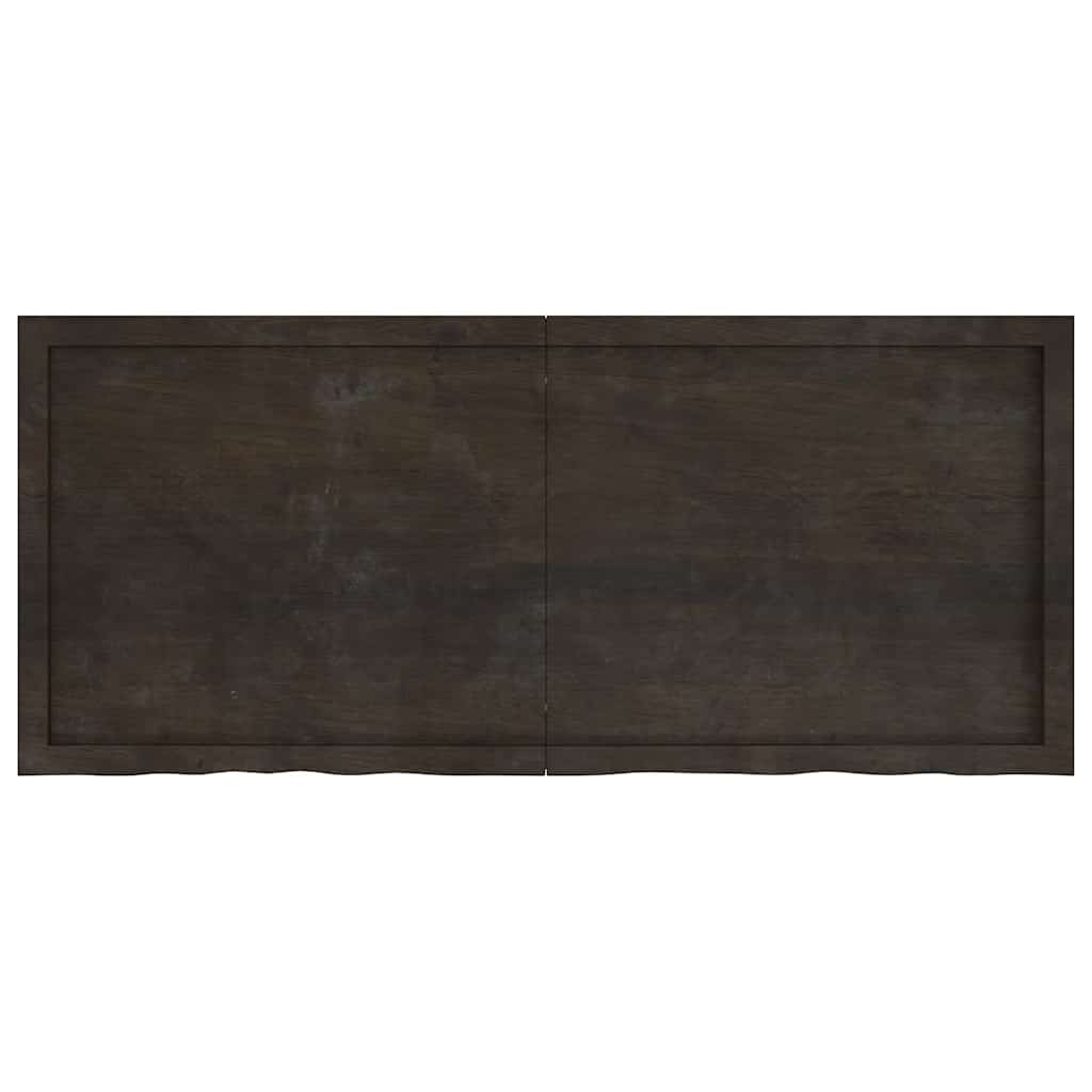 vidaXL Wandregal Dunkelbraun 140x60x(2-6)cm Massivholz Eiche Behandelt