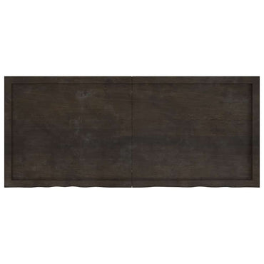 vidaXL Wandregal Dunkelbraun 140x60x(2-6)cm Massivholz Eiche Behandelt