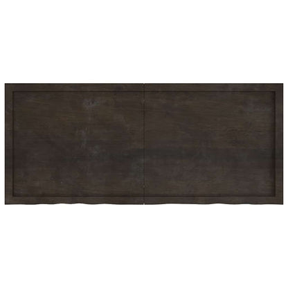 vidaXL Wandregal Dunkelbraun 140x60x(2-6)cm Massivholz Eiche Behandelt