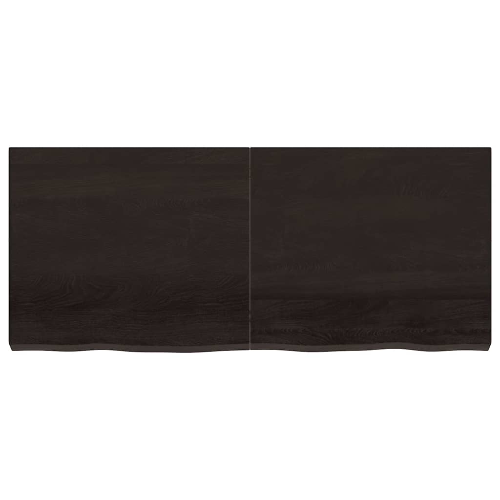 vidaXL Wandregal Dunkelbraun 140x60x(2-6)cm Massivholz Eiche Behandelt