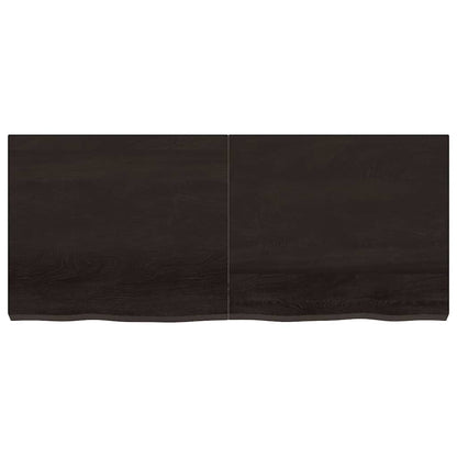 vidaXL Wandregal Dunkelbraun 140x60x(2-6)cm Massivholz Eiche Behandelt