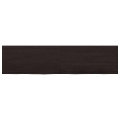 vidaXL Wandregal Dunkelbraun 160x40x(2-4)cm Massivholz Eiche Behandelt