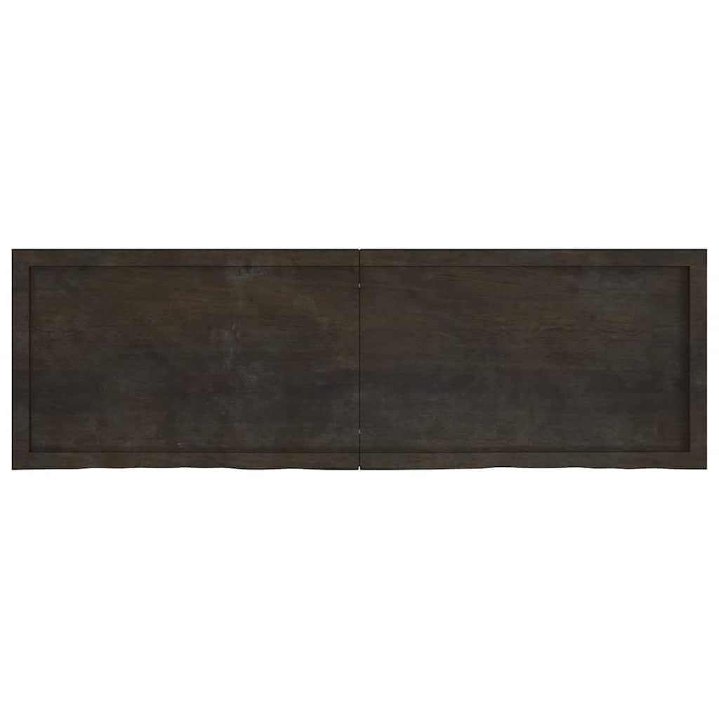 vidaXL Wandregal Dunkelbraun 160x50x(2-6)cm Massivholz Eiche Behandelt