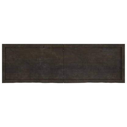 vidaXL Wandregal Dunkelbraun 160x50x(2-6)cm Massivholz Eiche Behandelt