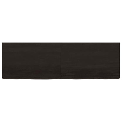 vidaXL Wandregal Dunkelbraun 160x50x(2-6)cm Massivholz Eiche Behandelt