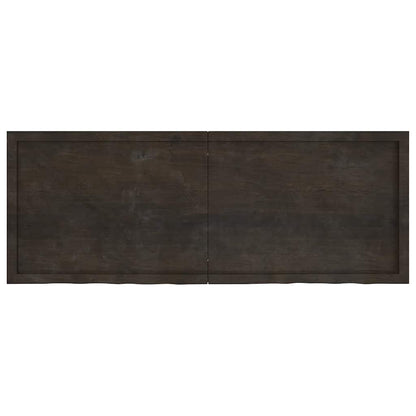 vidaXL Wandregal Dunkelbraun 160x60x(2-4)cm Massivholz Eiche Behandelt