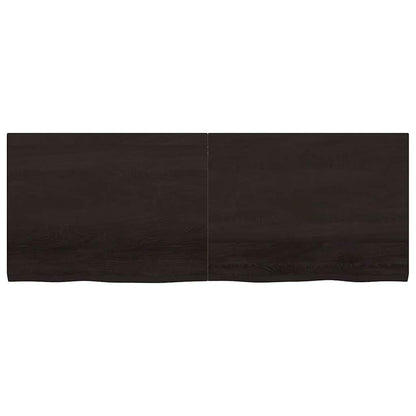vidaXL Wandregal Dunkelbraun 160x60x(2-4)cm Massivholz Eiche Behandelt