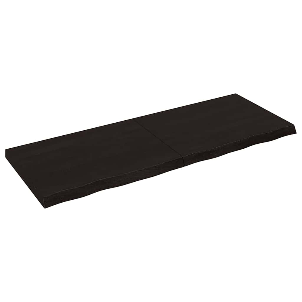 vidaXL Wandregal Dunkelbraun 160x60x(2-6)cm Massivholz Eiche Behandelt