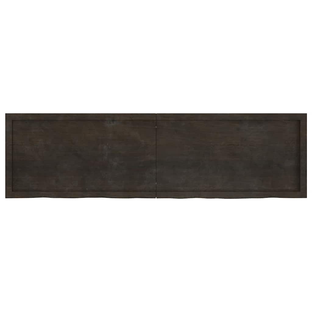 vidaXL Wandregal Dunkelbraun 180x50x(2-6)cm Massivholz Eiche Behandelt