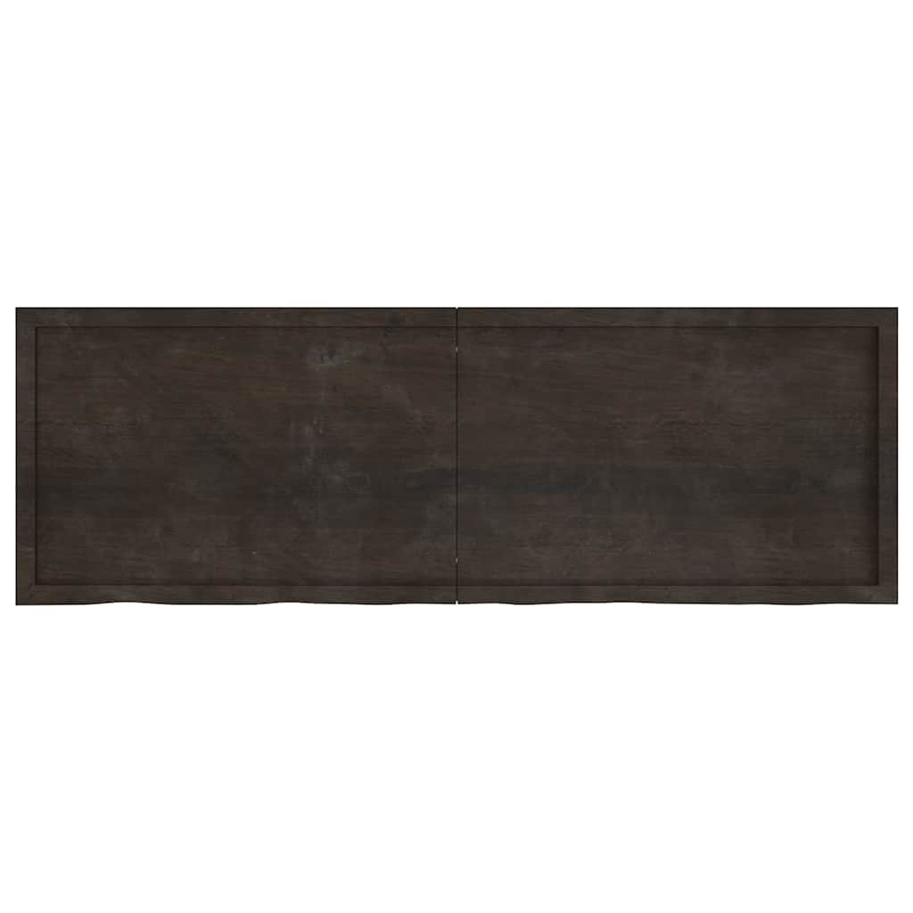 vidaXL Wandregal Dunkelbraun 180x60x(2-4)cm Massivholz Eiche Behandelt