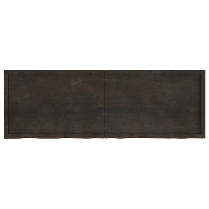 vidaXL Wandregal Dunkelbraun 180x60x(2-4)cm Massivholz Eiche Behandelt