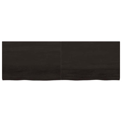 vidaXL Wandregal Dunkelbraun 180x60x(2-4)cm Massivholz Eiche Behandelt