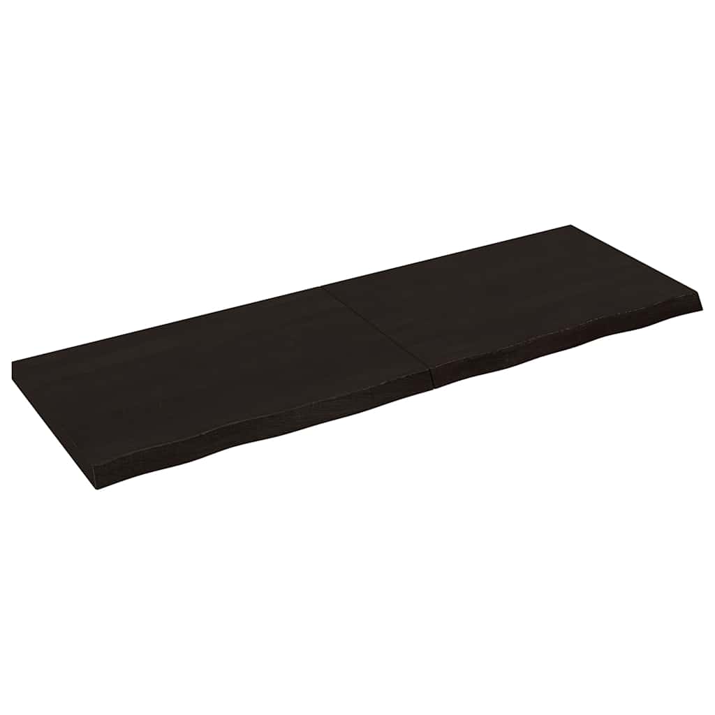 vidaXL Wandregal Dunkelbraun 180x60x(2-6)cm Massivholz Eiche Behandelt