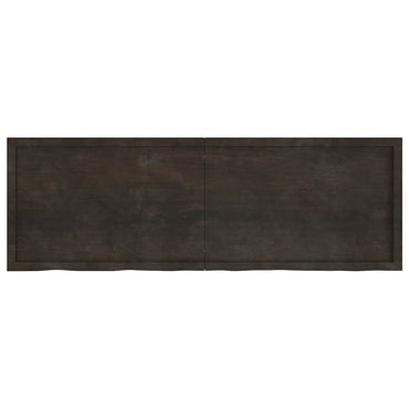 vidaXL Wandregal Dunkelbraun 180x60x(2-6)cm Massivholz Eiche Behandelt