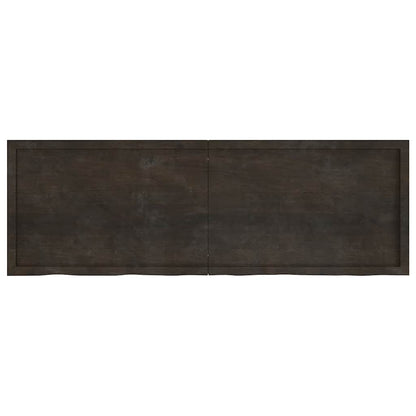 vidaXL Wandregal Dunkelbraun 180x60x(2-6)cm Massivholz Eiche Behandelt