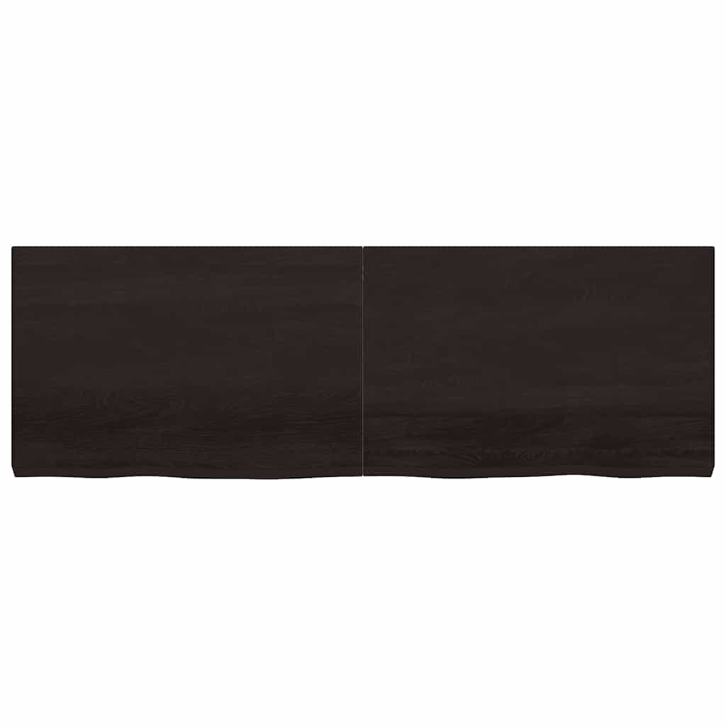 vidaXL Wandregal Dunkelbraun 180x60x(2-6)cm Massivholz Eiche Behandelt