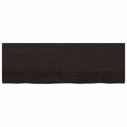 vidaXL Wandregal Dunkelbraun 180x60x(2-6)cm Massivholz Eiche Behandelt