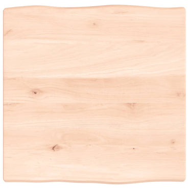 vidaXL Tischplatte 40x40x2 cm Massivholz Eiche Unbehandelt Baumkante