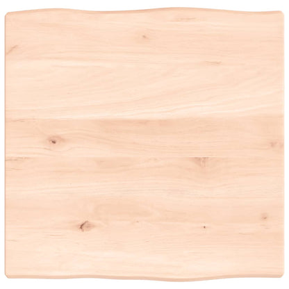 vidaXL Tischplatte 40x40x2 cm Massivholz Eiche Unbehandelt Baumkante