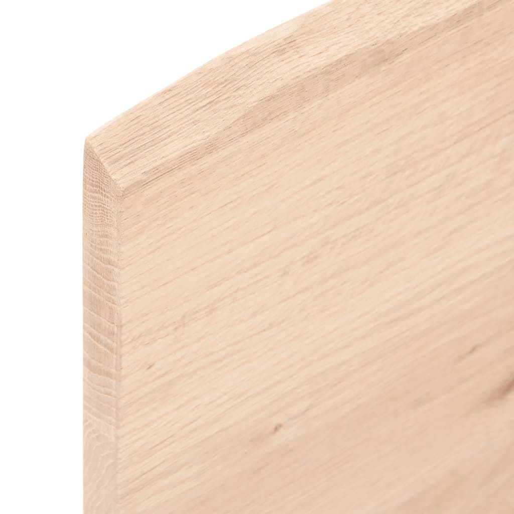 vidaXL Tischplatte 60x40x2 cm Massivholz Eiche Unbehandelt Baumkante
