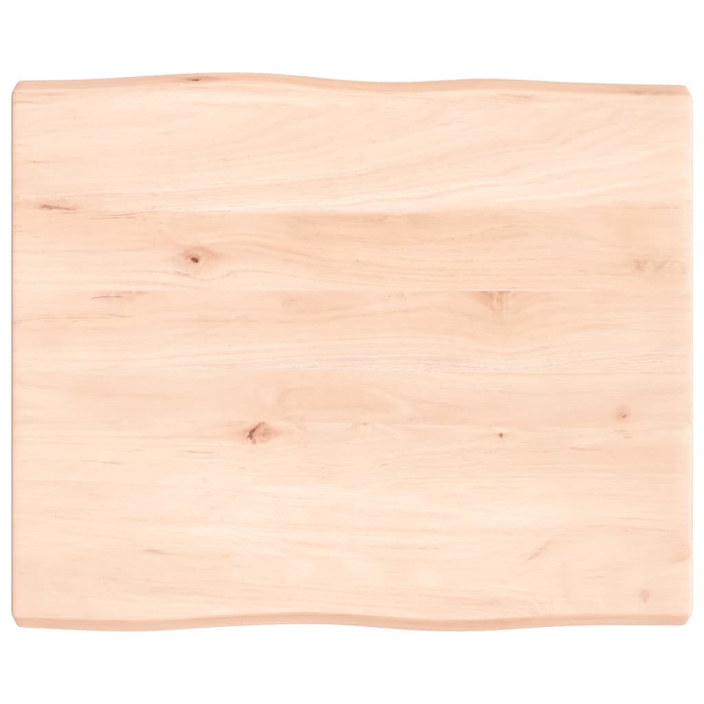 vidaXL Tischplatte 60x50x(2-4) cm Massivholz Unbehandelt Baumkante