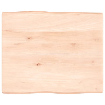 vidaXL Tischplatte 60x50x(2-4) cm Massivholz Unbehandelt Baumkante