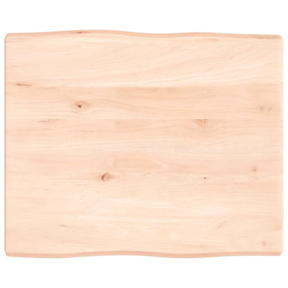 vidaXL Tischplatte 60x50x(2-4) cm Massivholz Unbehandelt Baumkante