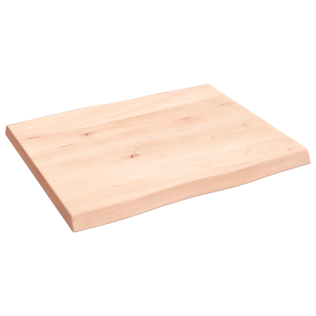vidaXL Tischplatte 60x50x(2-4) cm Massivholz Unbehandelt Baumkante