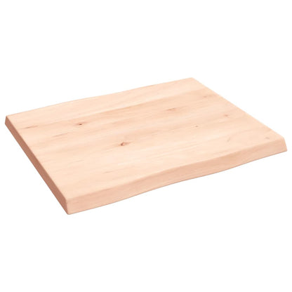vidaXL Tischplatte 60x50x(2-4) cm Massivholz Unbehandelt Baumkante