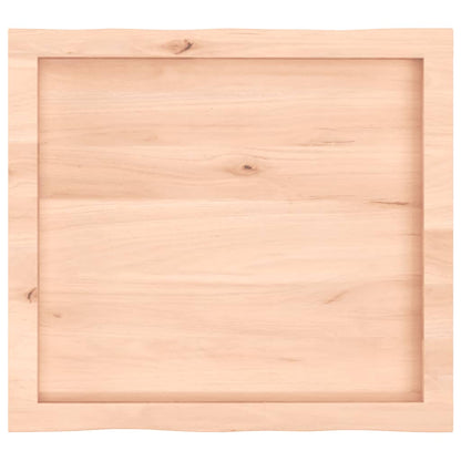 vidaXL Tischplatte 60x50x(2-4) cm Massivholz Unbehandelt Baumkante