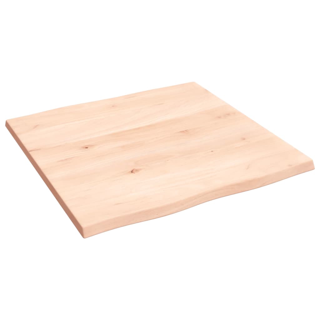 vidaXL Tischplatte 60x60x2 cm Massivholz Eiche Unbehandelt Baumkante
