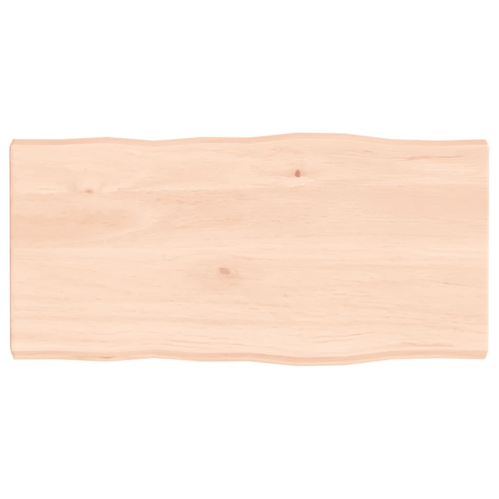 vidaXL Tischplatte 80x40x(2-4) cm Massivholz Unbehandelt Baumkante