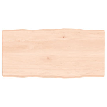 vidaXL Tischplatte 80x40x(2-4) cm Massivholz Unbehandelt Baumkante