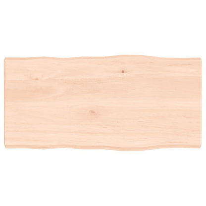 vidaXL Tischplatte 80x40x(2-4) cm Massivholz Unbehandelt Baumkante