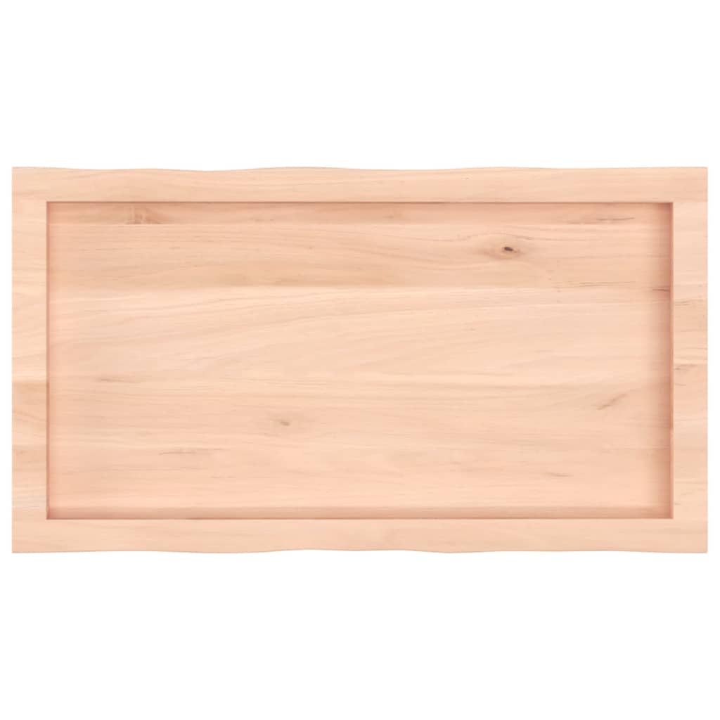 vidaXL Tischplatte 80x40x(2-4) cm Massivholz Unbehandelt Baumkante